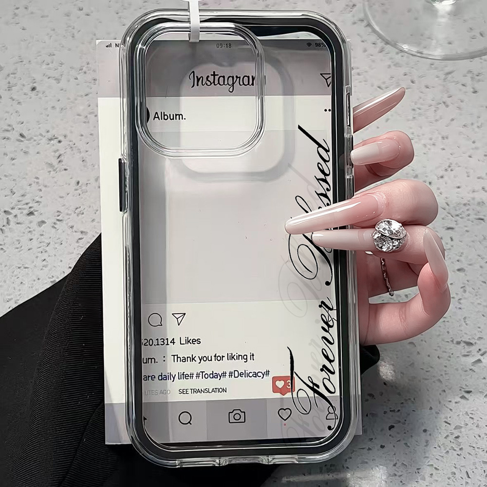 Phone Cases Durable - Прозрачный силиконовый чехол Forever Blessed Simple