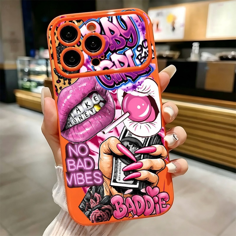 Phone Cases Durable - Чехол для телефона с граффити-принтом «Розовые