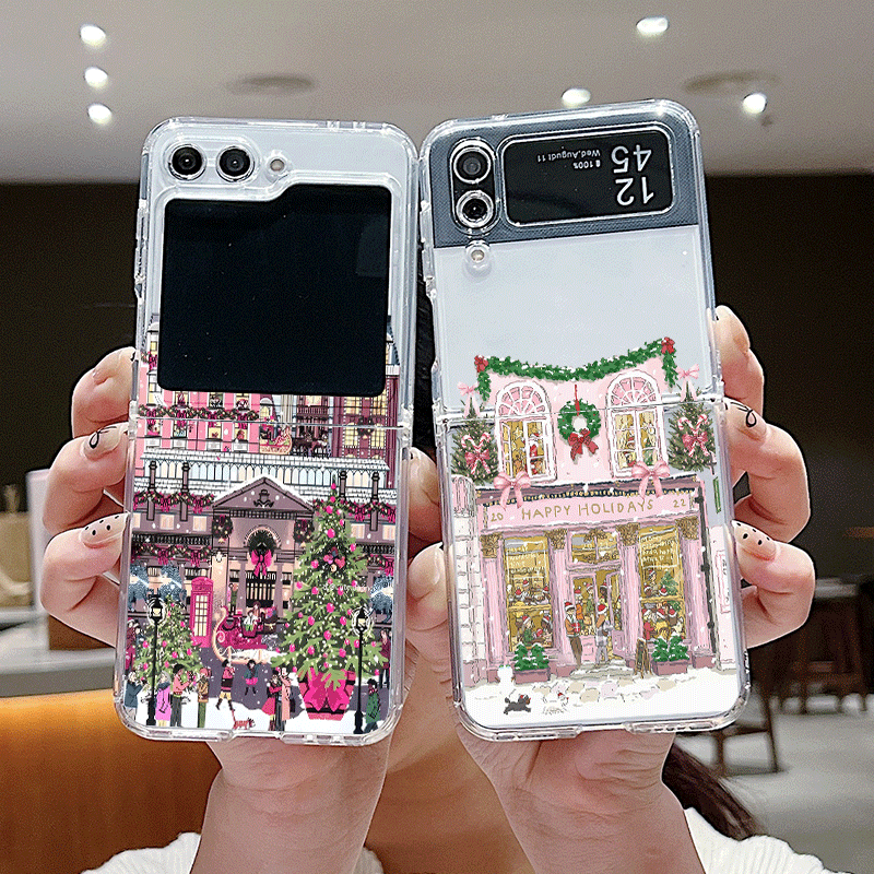 Phone Cases Z Fold 5 - Прозрачный чехол для телефона «Сельское здание»,