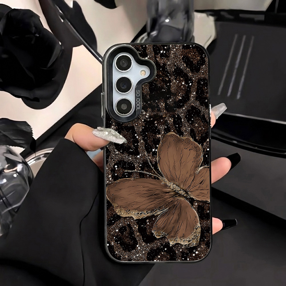 Phone Cases Samsung A14 - Прочный чехол IMD с леопардовым принтом