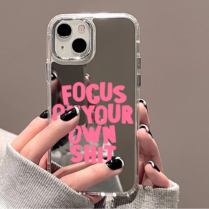 Phone Cases Quotes - Модный чехол-зеркало с надписями и цветными